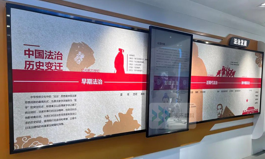 中国法治历史变迁滑轨屏展示