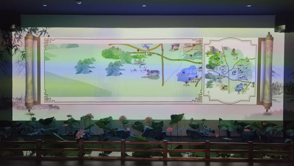 金坛城市馆墙面投影互动导览系统