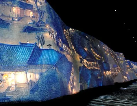 多通道融合创新多媒体异形投影展示