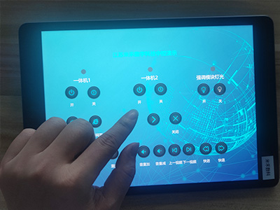如何用平板集中控制展厅多媒体大屏开关和播放