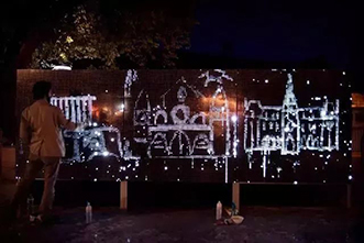 LED灯墙水光涂鸦