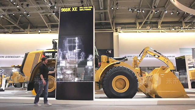 车展透明滑轨屏