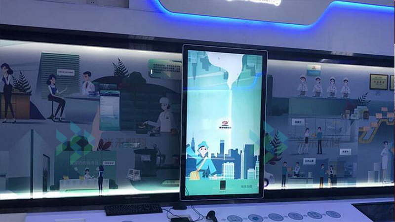 生产流程滑轨屏展示