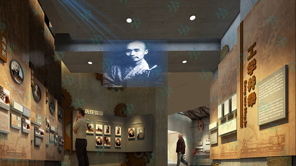 校史馆中的多媒体展示