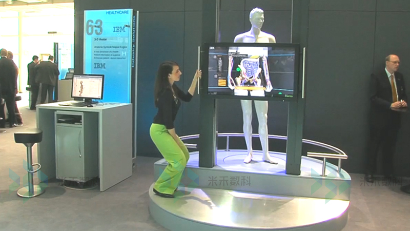 骨骼教育透明滑轨屏