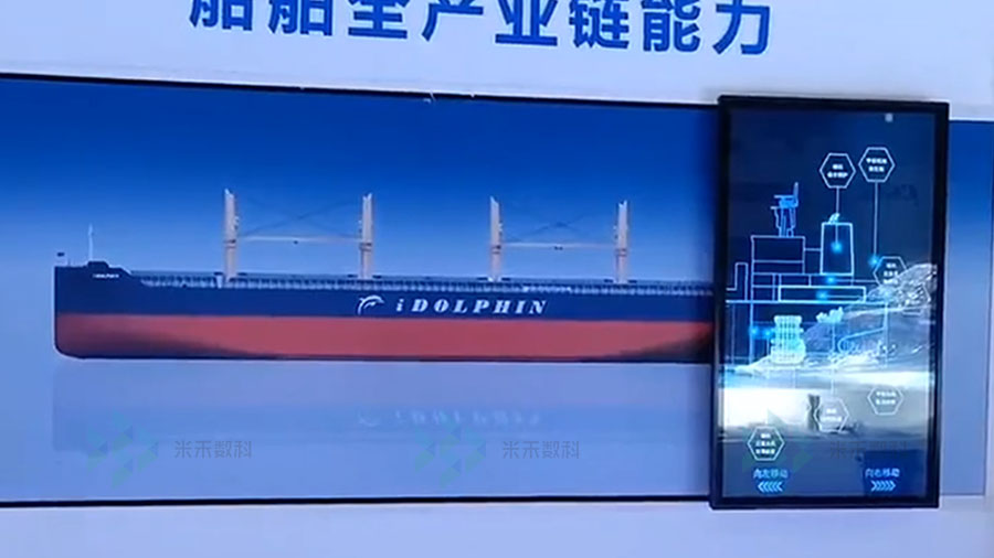 船舶产业链滑轨屏创意展示