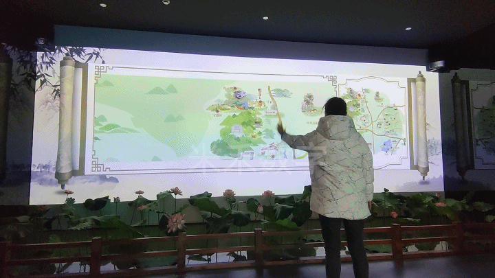 墙面互动导览系统体感播放视频