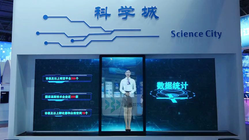 虚拟讲解滑轨屏创意展示