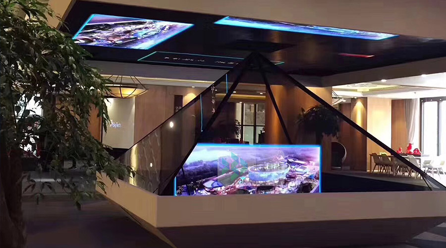 s售楼处全息投影展示柜实拍图