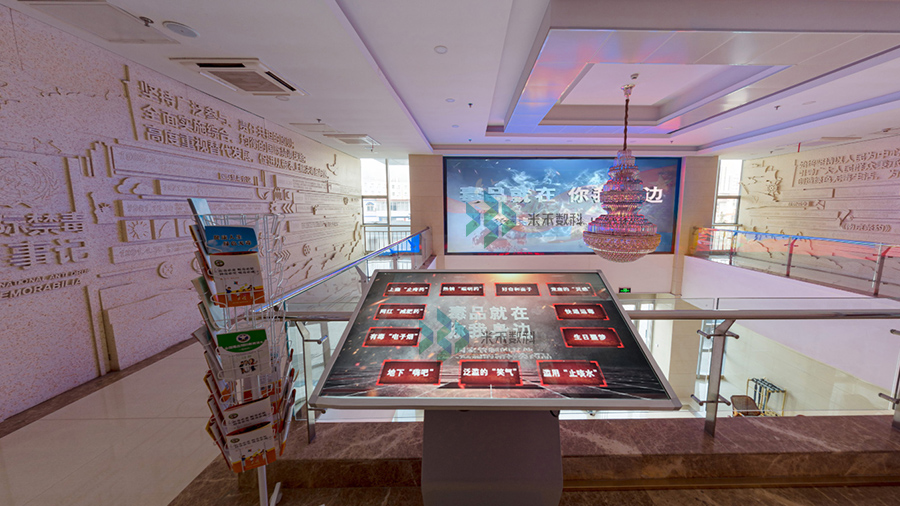 禁毒馆双屏联动系统的应用